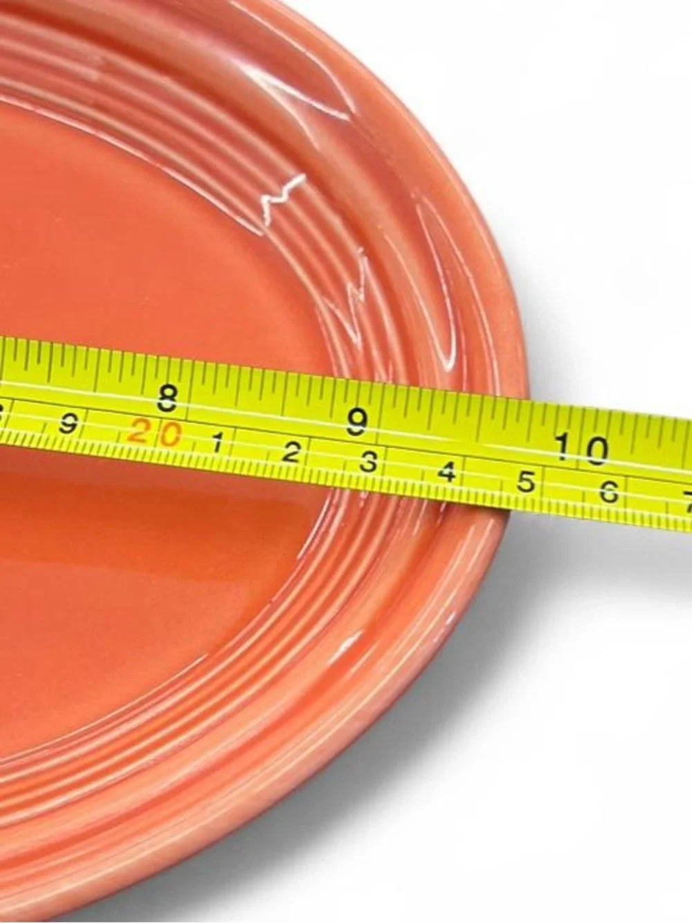 2 Fiesta Orange Oval Serving Plates 9.5”